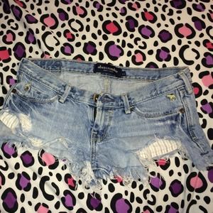 Light denim shorts