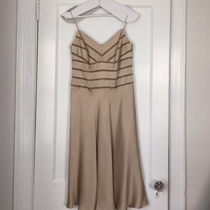 Anne Klein cocktail dress- light gold