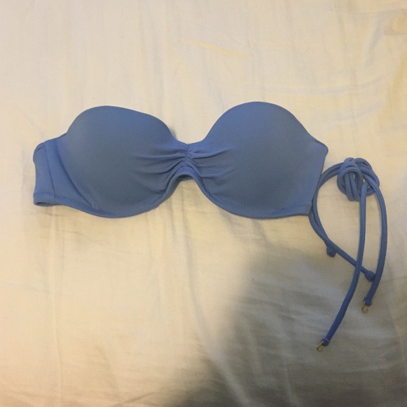 victoria's secret "american blue" swim bandeau 32b