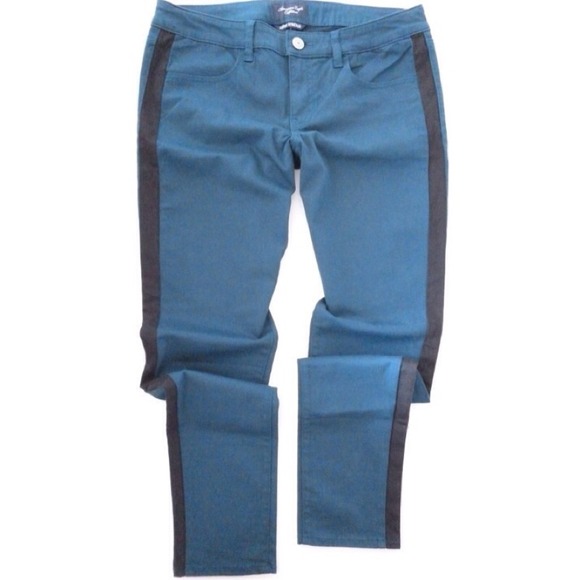 American Eagle Outfitters Pants - American Eagle Dark Blue/Green Tuxedo Pants