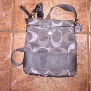 Gray coach purse