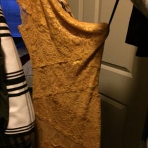 Bebe yellow lace dress