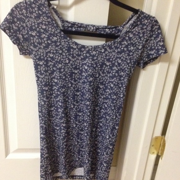 Floral Shirt With Bow Back