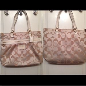 Coach Poppy Tote- Golden/ Khaki