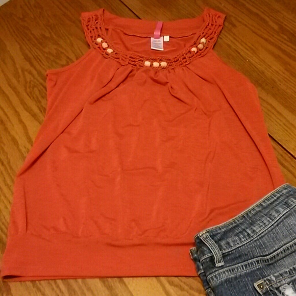 Burnt Orange Dressy Tank - Picture 1 of 4