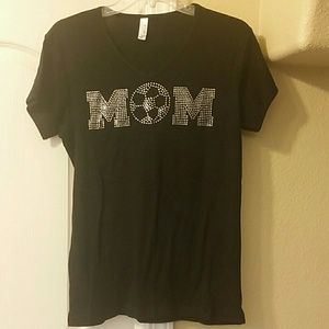 Brand New rhinestone embellished Soccer Mom tee
