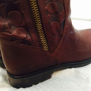 Coach leather boots