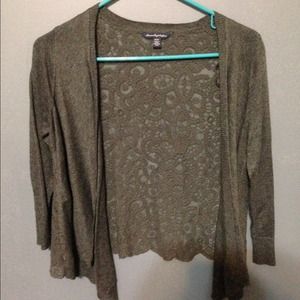 Gray lace sweater