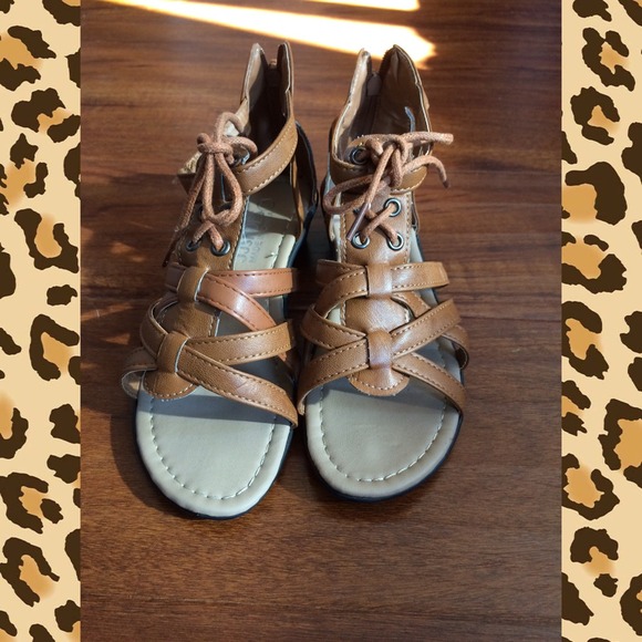Tan gladiator sandals