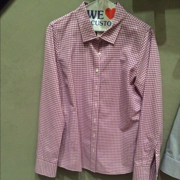 Jcrew purple and white "the perfect shirt"