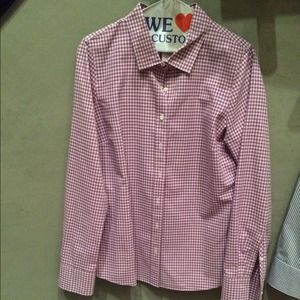Jcrew purple and white "the perfect shirt"