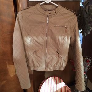 SOLD: Forever 21 Tan Leather Jacket