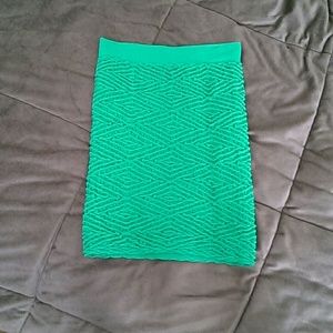 Bebe Green Skirt