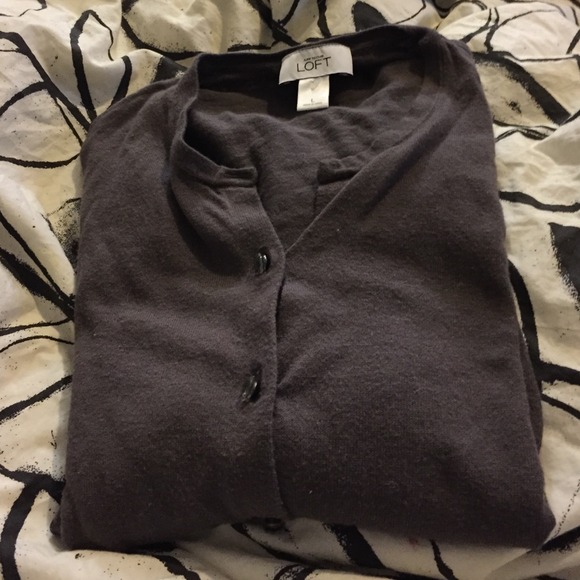 Ann Taylor Loft gray/taupe cardigan good condition