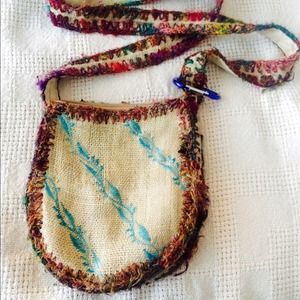 Cross-body hemp/cotton satchel