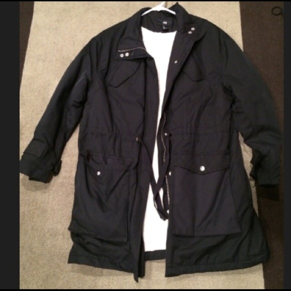 Black windbreaker coat
