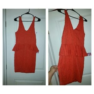 Laced up floral dress