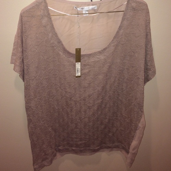 Lauren Conrad Novelty Knit Front Dolman