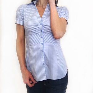 Blue & White & a lil' Sparkle Button Down