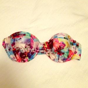 Fully lined bikini bandeau top