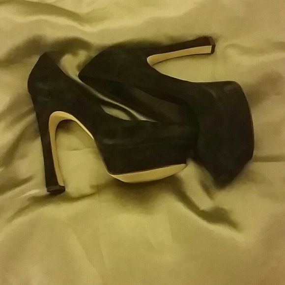 Black Suede High Heels