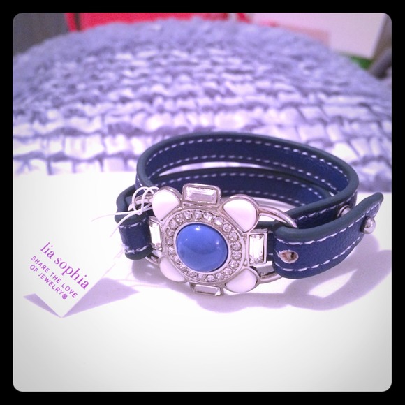 Lia Sophia wrap flower bracelet