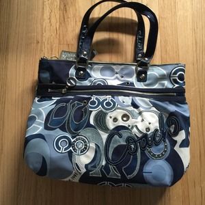 Blue Authentic Coach Bag