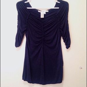 Max studio Heathered blue/grey colored top