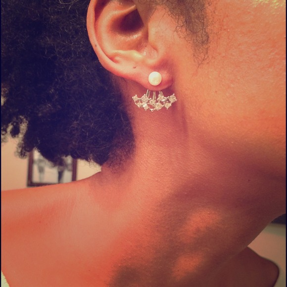 NEW!! pearl jacket earrings