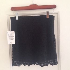 Black Lace mini skirt by Zara gorgeous staple NWT