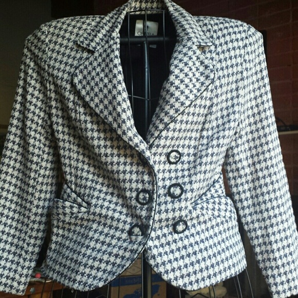 Vintage Houndstooth double breasted jacket