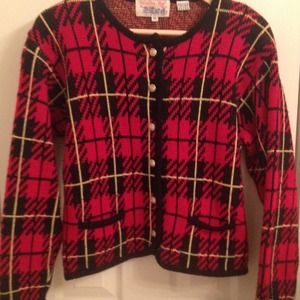 🚨🚨NOW ON SALE🚨🚨Red Plaid Cardigan
