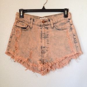 Peach High Wasted Shorts