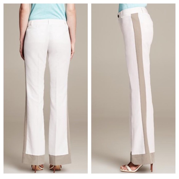 Banana Republic Color Block Wide Leg Trousers - Picture 2 of 4