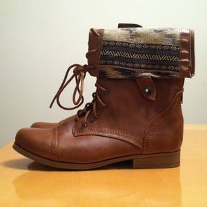 Tribal Fold over Combat Boots
