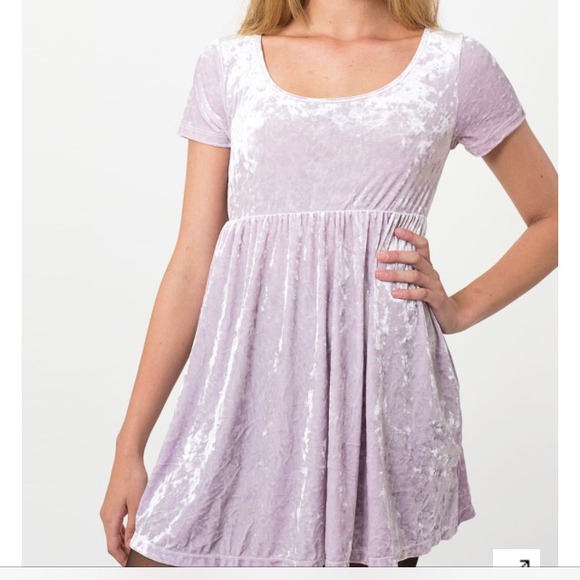 American Apparel Stretch Velvet Babydoll Dress