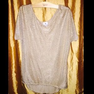 Women's Metallic Gold Top