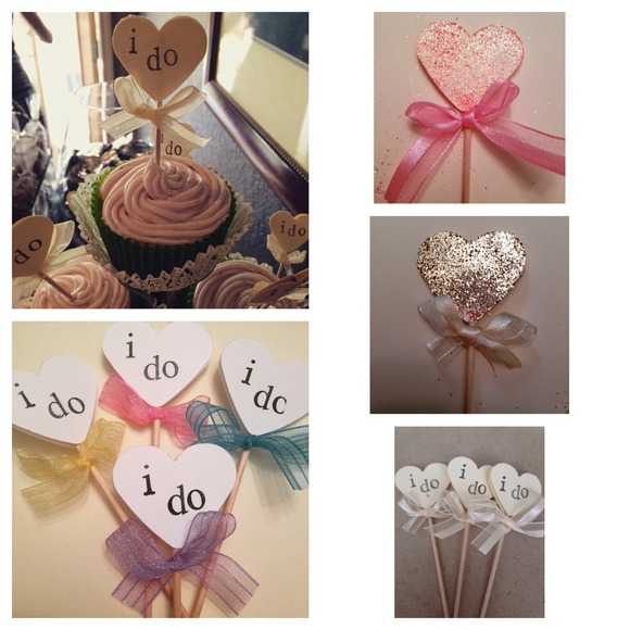 Handmade cupcake toppers