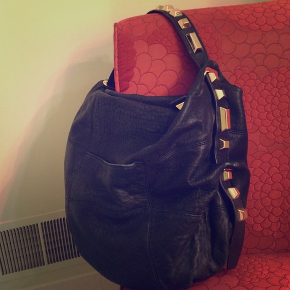 Vince Camuto slouch sachel with gold stud detail