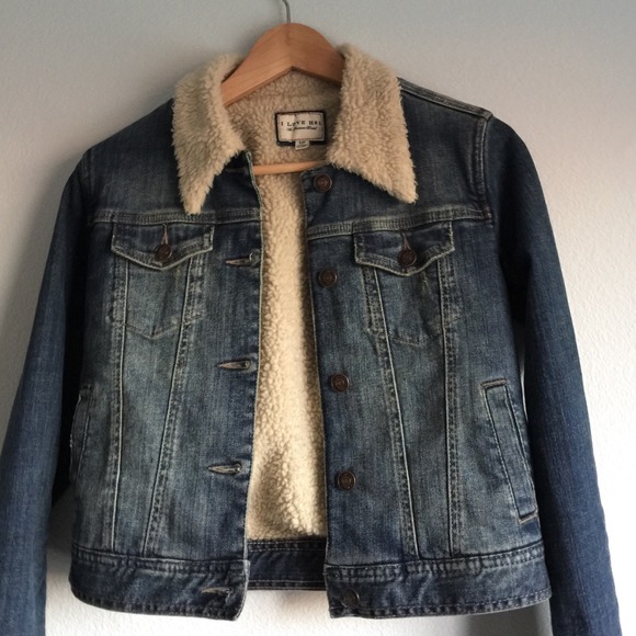 Faux Shearling Denim Jacket