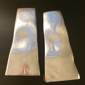 Potterybarn silver candle holders.