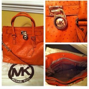 ⚡️24 hour Sale⚡️Michael Kors Ostrich Hamilton Tote