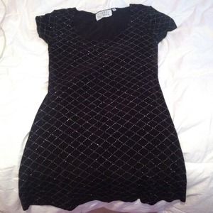 Black dress with silver linings