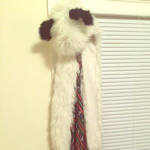 🐼Fuzzy Panda Hat with Mitten🐼