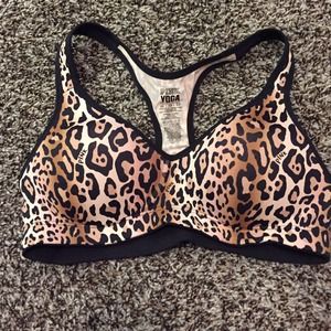 PINK cheetah print sports bra!