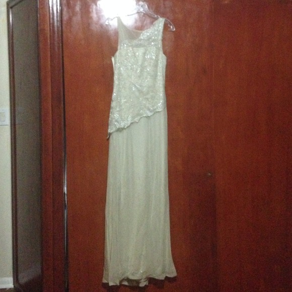 Champagne evening gown