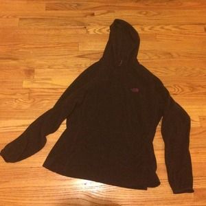 purple north face zip up hoodie