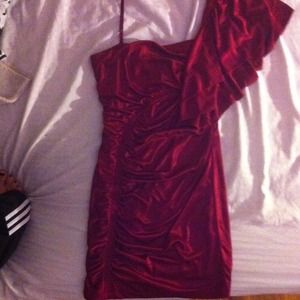 A dark red formal/cocktail dress only worn once