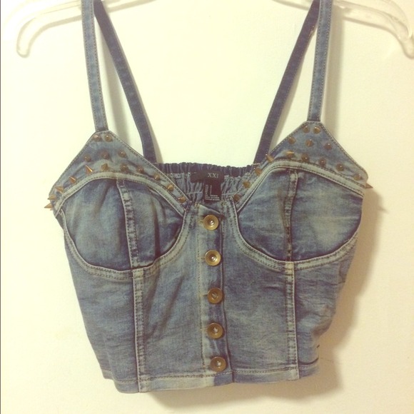 Jean crop top