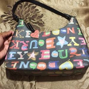 Colorful Dooney and Burke handbag